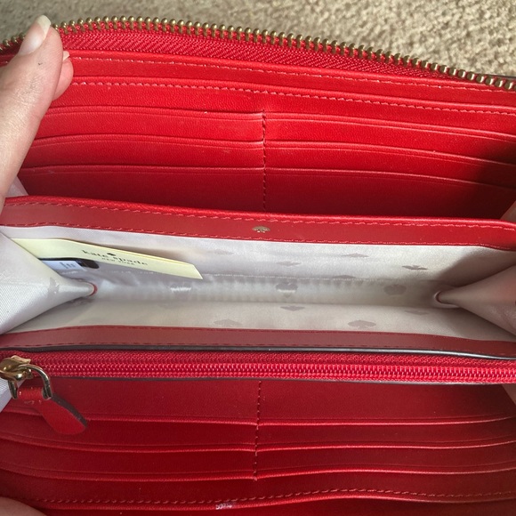 Leather Kate Spade Red Tote and Matching Wallet - Picture 9 of 11